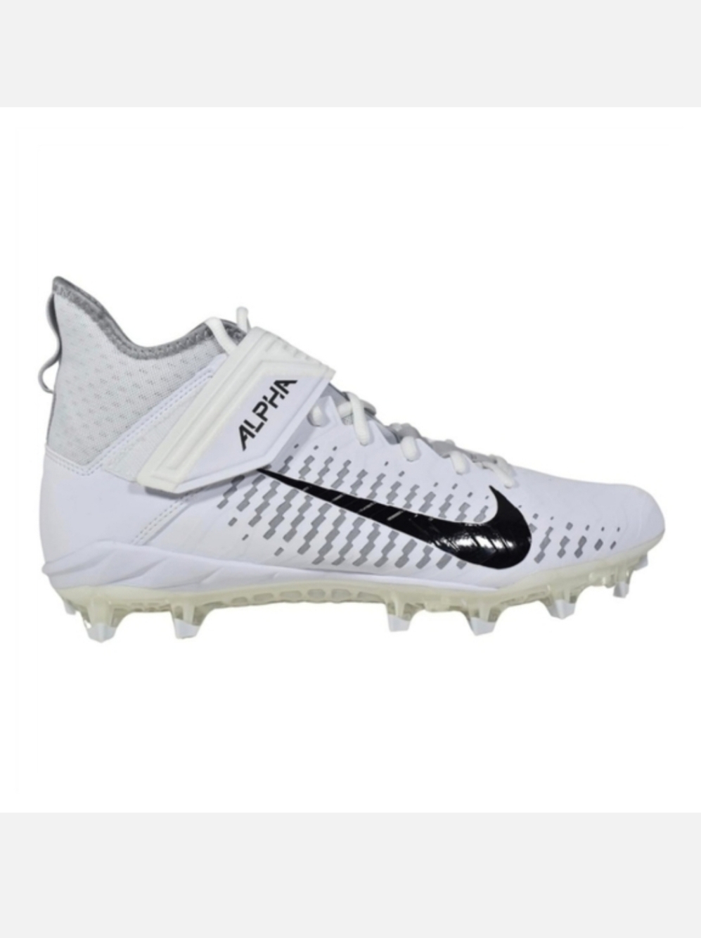 Nike Alpha Menace Pro 2 Mid White & Black Football Cleats - Size 9.5 Mens